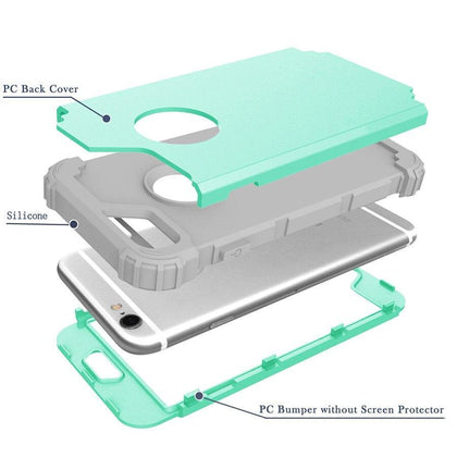 Shockproof Phone Cases For iPhone 6 6S 7 Plus Case Durable PC+TPU 3 Layers Hybrid Full Body Protect Anti-Knock Armor Phone Shell