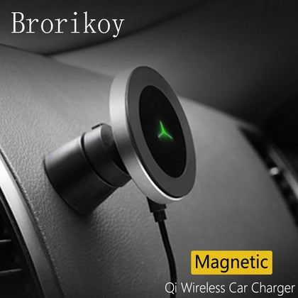 Qi Wireless Charger Car Air Vents Clip Magnetic Stand Holder Charging for iPhone X Xs 8 Samsung S8 S9 Wireless 10W Fast Charger