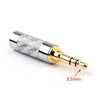 Areyourshop 3.5Mm 3 Pole Audio Plug Jack Gold-Plated Carbon Fiber Step Type Silver Straight 1/4Pcs High Quality For Cable Wire