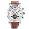 Tiedan Mens Watch Luxury Top Tourbillon Mechanical Clock Male Military Business Self-Winding Wristwatch Genuine Leather Day Hour