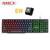 Imice Gaming Keyboard Mechanical Feeling Keyboards Led Backlit Keyboard Wired 104 Keycaps Russian Keyboards For Computer Pc Game