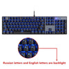 Motospeed Ck104 Gaming Mechanical Keyboard Russian English Red Switch Blue Metal Wired Led Backlit Rgb Anti-Ghosting For Gamer