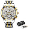 Lige Men Watches Automatic Mechanical Watch Fashion Diamond Clock Male Stainless Steel Waterproof Watch Men Relogio Masculino