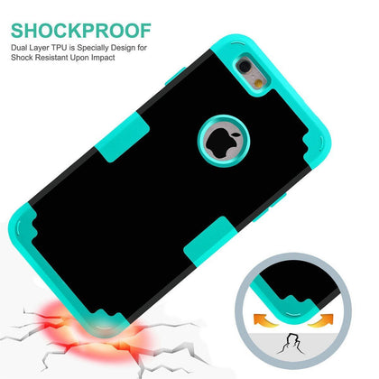 For Apple iPhone 7 Case Shockproof Protect Hybrid Hard Rubber Impact Armor Phone Cases For iPhone 5//5S/5C/SE/6/6S Plus/7 Cover