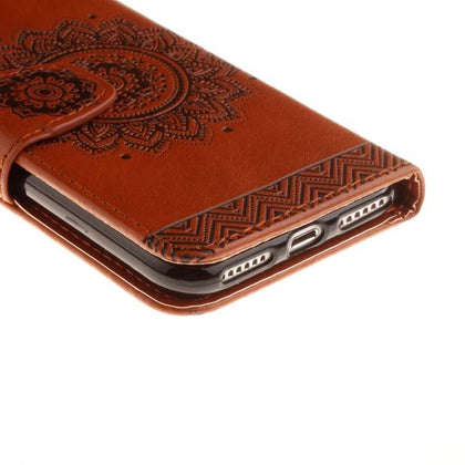 Retro Flip Leather Wallet Phone Case For iPhone X10 8 7 6 6S Plus Cover For IphoneXR XS Mandala Henna Floral Flower Pattern Capa