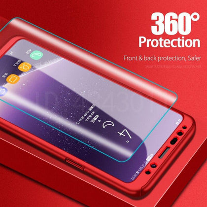 FlanaGan 360 Full Cover Phone Case For Samsung Galaxy S10 Plus S10E Cover Case For Galaxy S9 S8 Plus Note 9 8 Cases