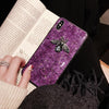 Luxury Diamond Metal Marble Glitter Bee Silicone Phone Case For Iphone 7 8 Plus 6 S X Xr Xs Max For Samsung S8 S9 Note 9 S10 E