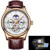 Lige Fashion Business Mens Automatic Watch Leather Waterproof Mechanical  Watch Mens Tourbillon Sport Watches Relogio Masculino