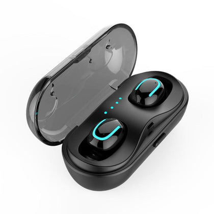 Aimitek Q13S TWS Bluetooth 5.0 Headset Mini Twins Wireless Stereo Earphone In-Ear Earbud Charging Box with Mic for Smartphones