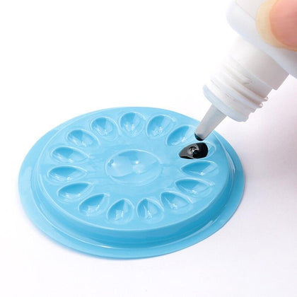 16 Hole Disposable Plastic False Eyelash Glue Holder Pallet Lashes Extension Glue Pads Holder Gasket For Eyelash Extension