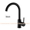 Kitchen Faucets Black Color Rotating Copper Crane Kitchen Sink Faucet Hot And Cold Water Brass Taps Kitchen Mixer Tap 7114R