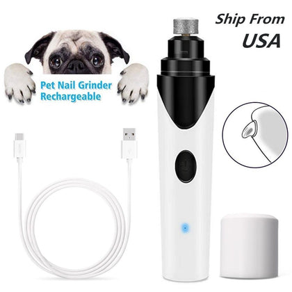 Electric Pet Nail Grinder Pet Paws Trimmer Dog Nails Grooming Tool Cat Nail Clipper Trimming Cutter USB Charging Pet Shop Supply