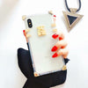 Luxury Brand Clear Crystal Square Case For Iphone Xr Xs Max Tpu Silicon Soft Phone Case For Iphone X 7 8 Plus Back Cover Funds