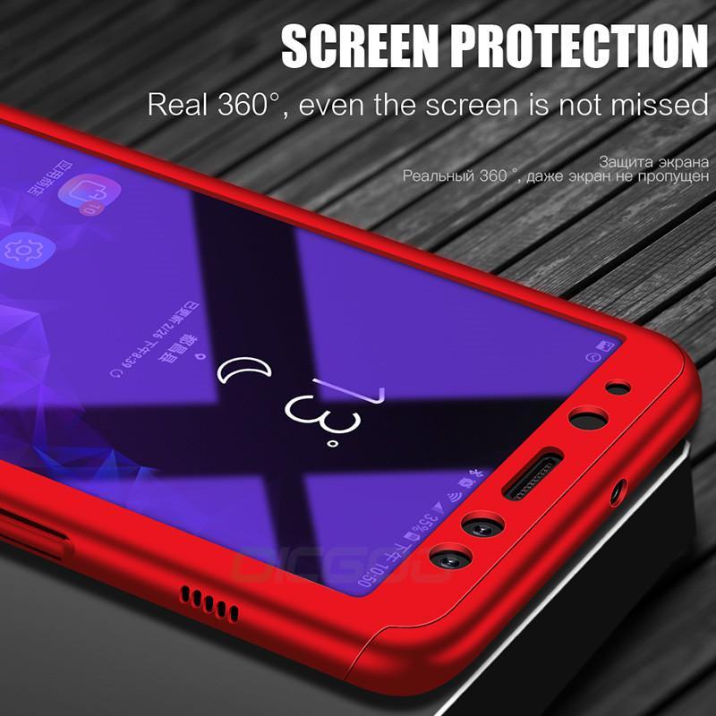 Oicgoo 360 Full Cover Case For Samsung Galaxy A7 A6 A8 J4 J6 J8 Plus 2018 Phone Cases For Samsung Galaxy A5 A7 2017 Case Coque