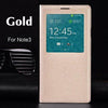 Flip Cover Leather Phone Case For Samsung Galaxy Note 3 Galaxi Not Note3 Sm N900 N9000 N9005 S Sm-N900 Sm-N9005 Smart View Chip