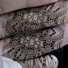 Lace Flower Pattern Nail Foil Decals Black & White Gel Diy 3D Sticker Polish Nail Art Decoration Tool Without Adhesive