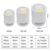 [Dbf]Dimmable Led Cob Surface Mounted Downlight 3W/5W/7W/10W/12W/15W White/Black Housing Ac85-265V Ceiling Spot Light Home Decor