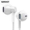 Simvict Sports Earphone With Microphone 3.5Mm In-Ear Stereo Earbuds Headset For Computer Cell Phone Mp3 Music Headphones