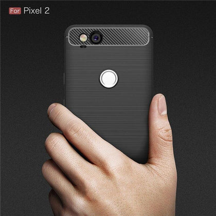 For Google Pixel 2 / 2XL case Heavy ShockProof Carbon Fiber Soft TPU Back Cover For Pixel 3 / 3 XL Full Protective Coque Fundas 