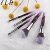 Fld 5Pcs Crystal Style Makeup Brushes Set Powder Foundation Eye Blush Brush Cosmetic Professional Makeup Brush Kit Tools