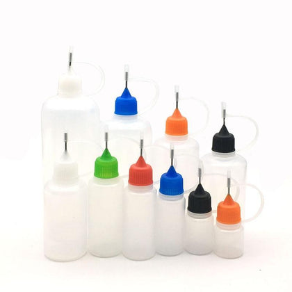 5pcs 3\5\10\15\20\30\50\60\100\120ml PE Plastic Needle Bottle Dropper Juice Eye Liquid Container Solvent Light Oils Eye Saline