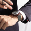 Ik Colouring Men Watch Fashion Casual Wooden Case Crazy Horse Leather Strap Wood Watch Skeleton Auto Mechanical Male Relogio