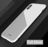 Luxury Magnetic Adsorption Case For Iphone X 8 7 Plus Tempered Glass Back Built-In Magnet Case For Iphone 7 8 Metal Bumper Cover