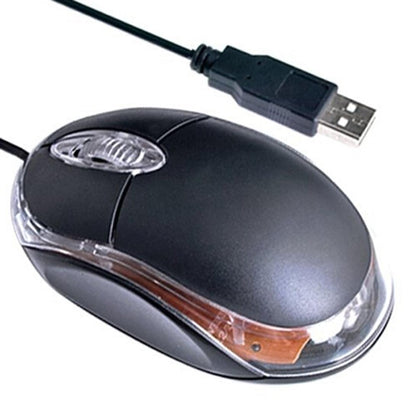 NOYOKERE new Mini USB Wired Flashy Optical Mouse Mice Scroll Wheel For PC Laptop Desktop Computer Peripherals Black High Quality