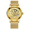 Luxury Brand Watch Men Automatic Mechanical Wristwatches Fashion Black Stainless Steel Skeleton Casual Business Clock Male 2019