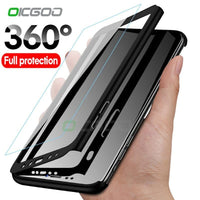 OICGOO 360 Full Cover Case For Samsung Galaxy A7 A6 A8 J4 J6 J8 Plus 2018 Phone Cases For Samsung Galaxy A5 A7 2017 Case Coque