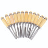 12Pcs Wood Carving Chisel Hand Tool Set Craft Professional Gouges Woodworking
