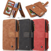 For Iphone 6 6 6S 7 8 Plus Caseme Zipper Wallet Leather Phone Case For Iphone Xs Max Xr Vintage Mobile Bag For Samsung S10 S9 S8