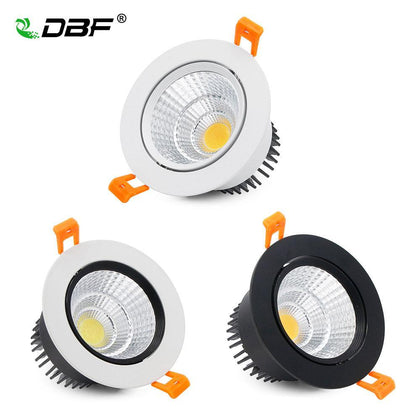 [DBF]Super Bright Epistar COB LED Recessed Downlight 5W 9W 12W Warm White/Natural White/Cold White LED Ceiling Spot Light AC220V