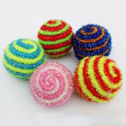 Cat Ball Toy Funny Interactive Cat Pet Toys Play Chewing Rattle Scratch Catch Pet Kitten Cat Exercise Toy Balls 1Pc