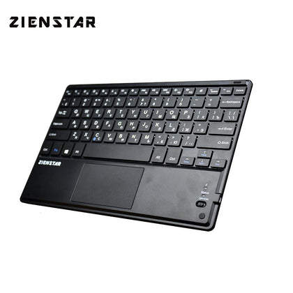 Zienstar Russia/English Letter 10inch Wireless Bluetooth Keyboard with Touchpad For Ipad/PC Computer/ Samsung Tab/Tablet 