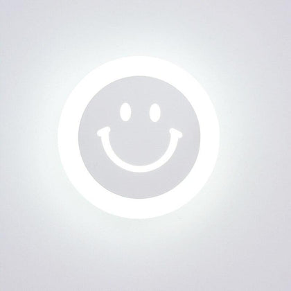Creative LED Smile Face Wall Lamp Simple Kids Cartoon Bed Room Light Ultra-thin Acrylic Porch Aisle Lanterns Passage Luminaire