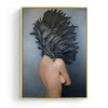 Modern Posters And Prints Flowers Feather Women Print Oil Painting Canvas Wall Art Pictures For Living Room Home Decoration