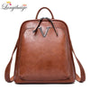 New Vintage Women Backpack High Quality Leather Brand Female Shoulder Bag Lady Multifunction Backpack Hot School Bags For Girls
