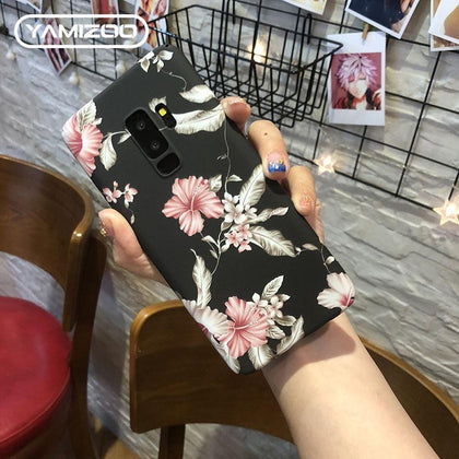 YAMIZOO s8 s9 Plus Case For Samsung Galaxy s7 Edge Case Cover Hard Flower Coque Phone Cases For Samsung s8 Plus s9 Case Note 8  