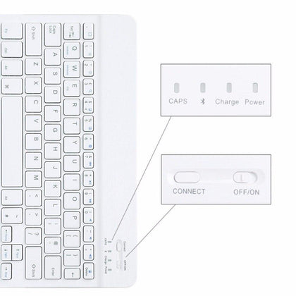 Kemile Ultra Slim Portable Wireless Bluetooth Aluminium 9.7inch Keyboard with Micro Charging Port for IOS Android Tablet Windows