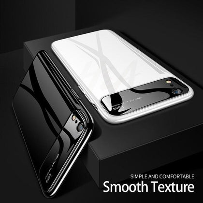 H&A Luxury Mirror Slim Phone Case For Apple iPhone X XR XS Max Anti-knock Hard PC & Glass Phone Cover XS Max XR Protective Cases
