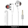 Ptm Stereo Headphones Double Unit Drive In Ear Earphone Bass Subwoofer Headset For Phone Iphone Samsung Dj Mp3 Sports Earbuds
