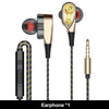 Ptm Stereo Headphones Double Unit Drive In Ear Earphone Bass Subwoofer Headset For Phone Iphone Samsung Dj Mp3 Sports Earbuds
