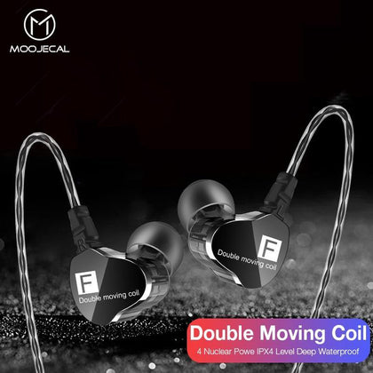 MOOJECAL Dual Drive Stereo earphone In-ear Headset Earbuds Bass Earphones For iPhone 6 huawei Xiaomi 3.5mm earphones kulakl