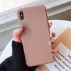 USLION Candy Color Phone Case For iPhone XS 11 Pro Max XR XS Max X Plain Silicone Cover For iPhone 6 6S 7 8 Plus Soft TPU Case