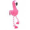 1Pc Popular Funny Wild Flamingo Shape Dog Toy Squeaky Pet Puppies Chew Toy Plaything Sound Toys (Pink 20X14X8Cm)