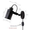 Industrial Wall Lamp Vintage Wall Light With Button / Dimming Switch Handy Retro Sconce Loft American Country Wall Light Fixture