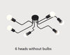 Industrial Ceiling Light Modern Iron Spider Plafondlamp Led Vintage  Living Room Bedroom Ceiling Lamp Flush Mount Lampara Techo