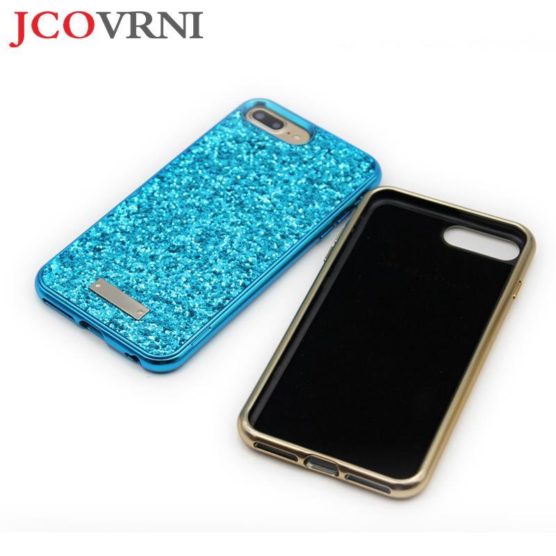 Jcovrni For Iphone7 8Plus 2 In 1 Fashion Shine Design Women Phone Case Cover For Iphone X Xs  Back Cover Cases Fundas Coque