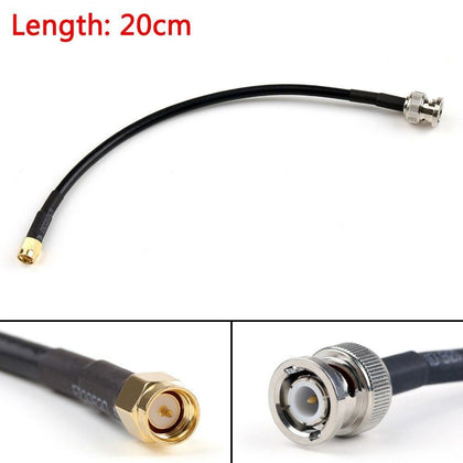 Areyourshop RG58 Cable BNC Male Plug To SMA Male Straight Crimp Coax Pigtail 20CM 50CM 100CM 200CM 500CM HIgh Quality Cable Wire